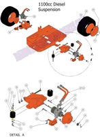 171100DIEWMS Bad Boy Mowers Part 2017 DIESEL 1100 WHEEL MOTOR & SUSPENSION