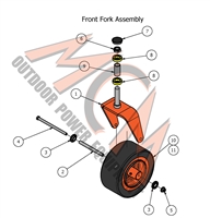 17COMOUTFRTFORK Bad Boy Mowers Part 2017 COMPACT OUTLAW FRONT FORK ASSEMBLY