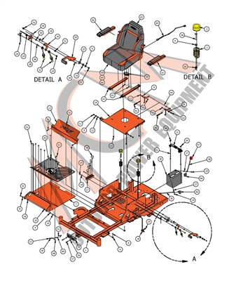 17COMOUTSEAT Bad Boy Mowers Part 2017 COMPACT OUTLAW SEAT ASSEMBLY