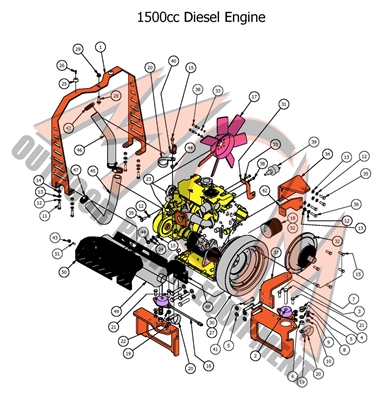 17DIECENG Bad Boy Mowers Part 2017 DIESEL 1500CC CAT DIESEL ENGINE