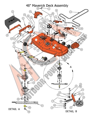 17MAV48DK Bad Boy Mowers Part 2017 MAVERICK 48" DECK ASSEMBLY
