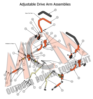 17MAVDRARM Bad Boy Mowers Part 2017 MAVERICK DRIVE ARM ASSEMBLIES