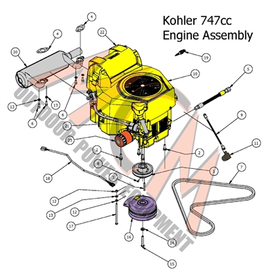 17MAVKO747 Bad Boy Mowers Part 2017 MAVERICK KOHLER 747CC ENGINE