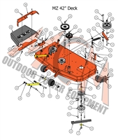 17MZ42DK Bad Boy Mowers Part 2017 MZ 42" DECK ASSEMBLY