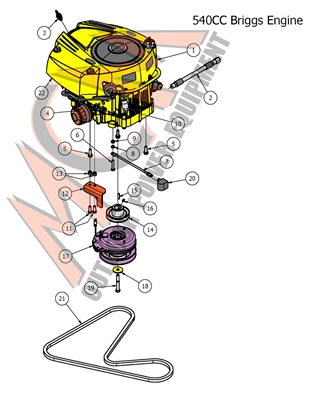 17MZMAG540BRIG Bad Boy Mowers Part 2017 MZ & MZ MAGNUM 540CC BRIGGS ENGINE