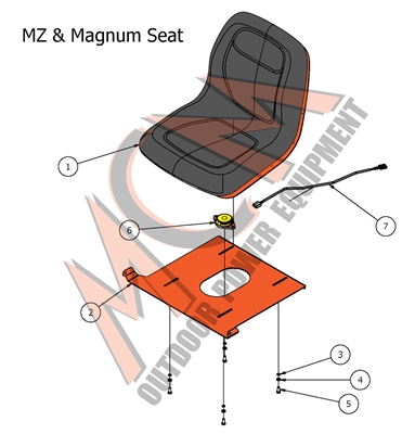 17MZMAGSEAT Bad Boy Mowers Part 2017 MZ & MZ MAGNUM SEAT ASSEMBLY