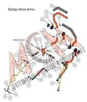 17OUTEXDRARM Bad Boy Mowers Part 2017 OUTLAW & OUTLAW EXTREME DRIVE ARM