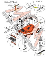 17OUTXP54DK Bad Boy Mowers Part 2017 OUTLAW XP 54" DECK ASSEMBLY