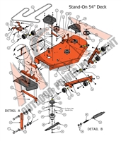 17STANDON54DK Bad Boy Mowers Part 2017 OUTLAW STAND-ON 54" DECK ASSEMBLY