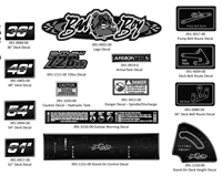 17STANDONDECAL Bad Boy Mowers Part 2017 OUTLAW STAND-ON DECALS