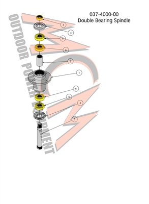 17STANDONDOBESPIN Bad Boy Mowers Part 2017 OUTLAW STAND-ON DOUBLE BEARING SPINDLE