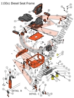 181100DIESEAT Bad Boy Mowers Part 2018 DIESEL 1100 SEAT FRAME