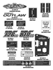 18COMOUTDECALS Bad Boy Mowers Part 2018 COMPACT OUTLAW DECALS