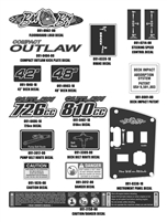 18COMOUTDECALS Bad Boy Mowers Part 2018 COMPACT OUTLAW DECALS