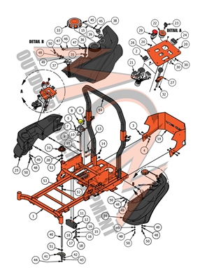 18COMOUTFRFUEL Bad Boy Mowers Part 2018 COMPACT OUTLAW FRAME & FUEL TANK ASSEMBLIES