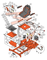 18COMOUTSEAT Bad Boy Mowers Part 2018 COMPACT OUTLAW SEAT ASSEMBLY
