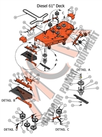 18DIE61DK Bad Boy Mowers Part 2018 DIESEL 61" DECK ASSEMBLY