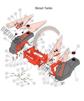 18DIEFUEL Bad Boy Mowers Part 2018 DIESEL FUEL TANK ASSEMBLY