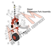 18DIESUSFORK Bad Boy Mowers Part 2018 DIESEL SUSPENSION FORK ASSEMBLY