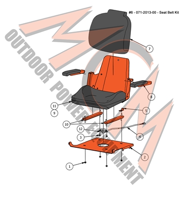 18MZMAGSEATKAW Bad Boy Mowers Part 2018 MZ & MZ MAGNUM SEAT FOR KAWASAKI MAGNUM ONLY