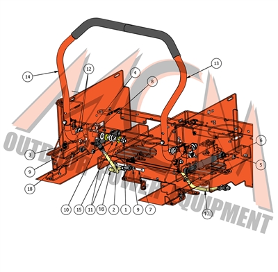 18ZTDRARM Bad Boy Mowers Part 2017 ZT ELITE DRIVE ARM ASSEMBLIES