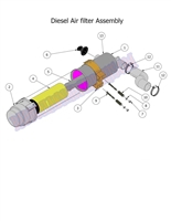 19DIEAIR Bad Boy Mowers Part 2018 DIESEL AIR FILTER ASSEMBLY