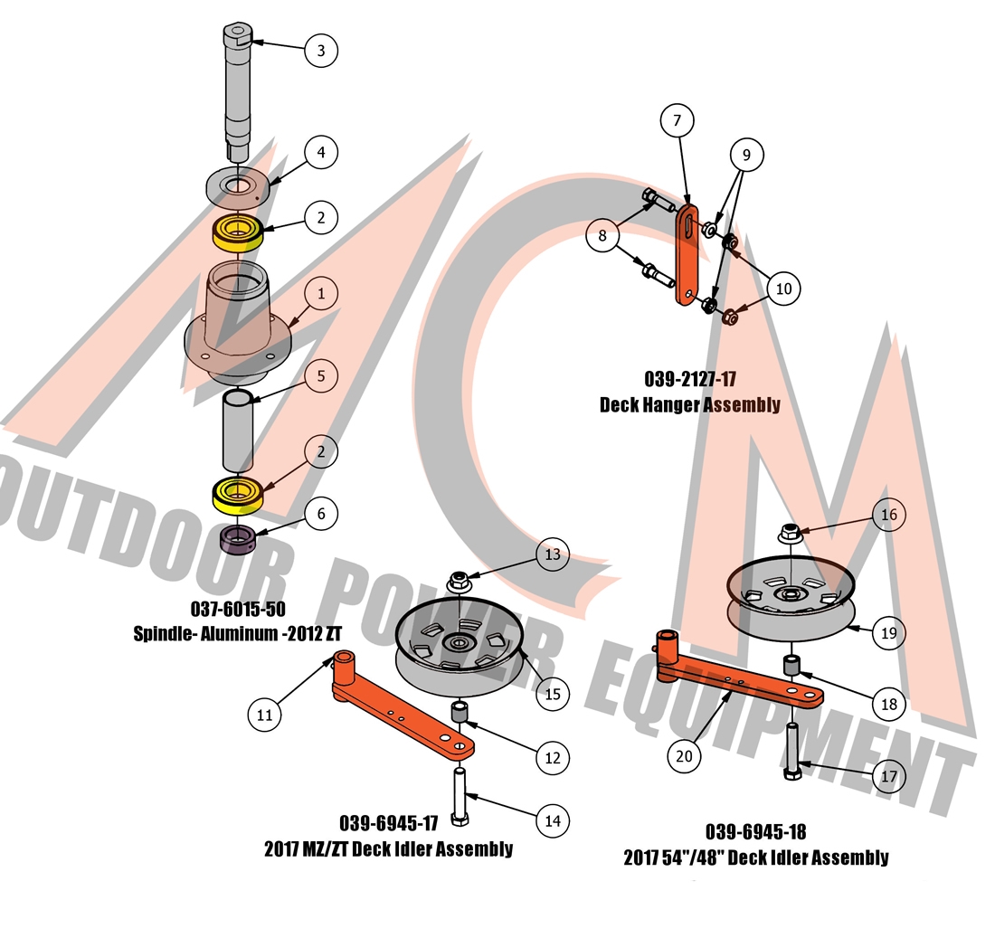 2019 MAVERICK DECK SUB-ASSEMBLIES or Bad Boy Parts number 19MAVSPIN