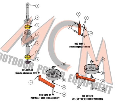 19MAVSPIN Bad Boy Mowers Part 2018 MAVERICK SPINDLE ASSEMBLY