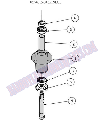 2008ZTSPINDLE Bad Boy Mowers Part 2008 ZT SPINDLE ASSEMBLY