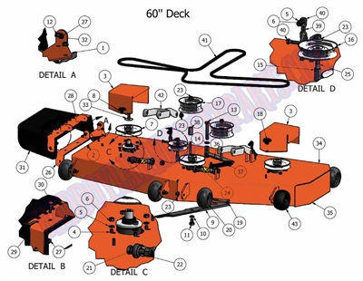 2011CZT60DK Bad Boy Mowers Part 2011 CZT 60" DECK ASSEMBLY