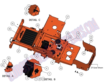 2011CZTFLRPNLCVR Bad Boy Mowers Part 2011 CZT FLOOR PANEL & COVER ASSEMBLY