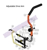 2011LPDA Bad Boy Mowers Part 2011 LIGHTNING & PUP DRIVE ARM ASSEMBLY
