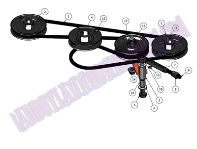 2011LPDPUL Bad Boy Mowers Part 2011LIGHTNING & PUP DRIVE PULLEY ASSEMBLY
