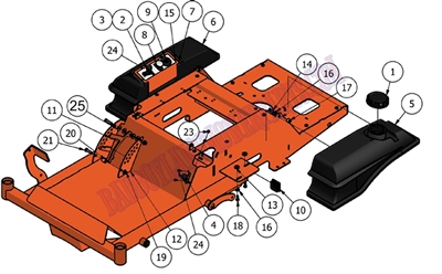 2011MZOPPLT Bad Boy Mowers Part 2011 MZ OPERATOR PLATFORM ASSEMBLY