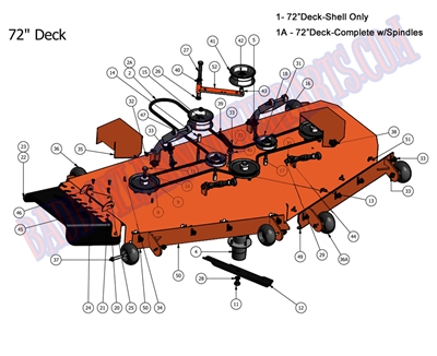 2011OL72DK Bad Boy Mowers Part 2011 OUTLAW 72" DECK ASSEMBLY