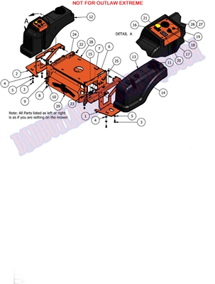 2011OLOPPLTOL Bad Boy Mowers Part 2011 OUTLAW OPERATOR PLATFORM (Outlaw) ASSEMBLY