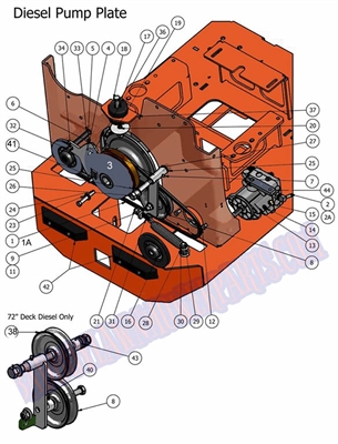 2011PMPPLT Bad Boy Mowers Part 2011 DIESEL PUMP PLATE ASSEMBLY
