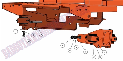 2011RSUSP Bad Boy Mowers Part 2011 DIESEL REAR SUSPENSION ASSEMBLY