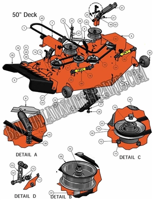 2011ZT50DK Bad Boy Mowers Part 2011 ZT 50" DECK ASSEMBLY