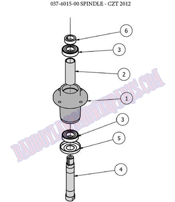 2011ZTSPND Bad Boy Mowers Part 2011 ZT SPINDLE ASSEMBLY