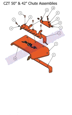 2012CZT4250DC Bad Boy Mowers Part 2012 CZT 42" & 50" DECK CHUTE ASSEMBLY