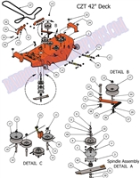 2012CZT42DK Bad Boy Mowers Part 2012 CZT 42" DECK ASSEMBLY