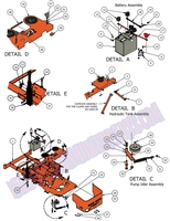 2012CZTBAFRM Bad Boy Mowers Part 2012 CZT BATTERY & FRAME ASSEMBLY