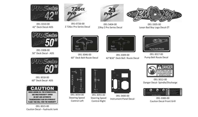 2012CZTDECAL Bad Boy Mowers Part 2012 CZT DECALS