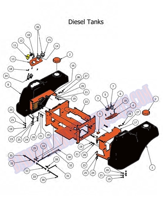 2012DFTASSY Bad Boy Mowers Part 2012 DIESEL FUEL TANKS