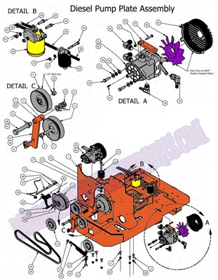 2012DPMPPLT Bad Boy Mowers Part 2012 DIESEL PUMP PLATE ASSEMBLY