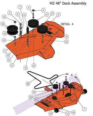2012MZ48DK Bad Boy Mowers Part 2012 MZ 48" DECK
