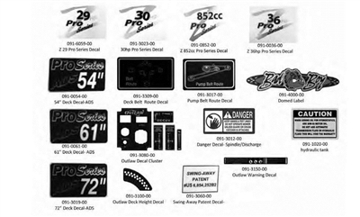 2012OLDECAL Bad Boy Mowers Part 2012 OUTLAW DECALS