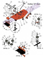2012OLXP72DK Bad Boy Mowers Part 2012 OUTLAW XP 72" DECK ASSEMBLY