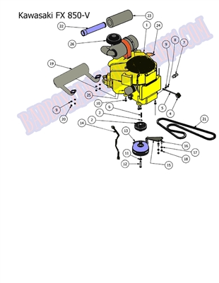 wa2オーダーページ 2012 OUTLAW XP ENGINE (36Hp Vanguard) or Bad Boy Parts number